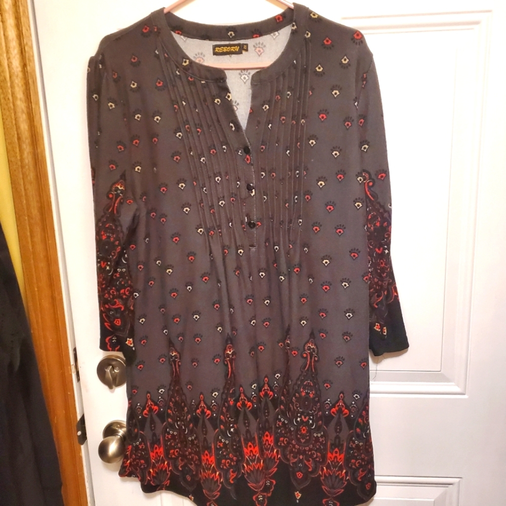 Reborn new pintucked brushed knit top-NWOT